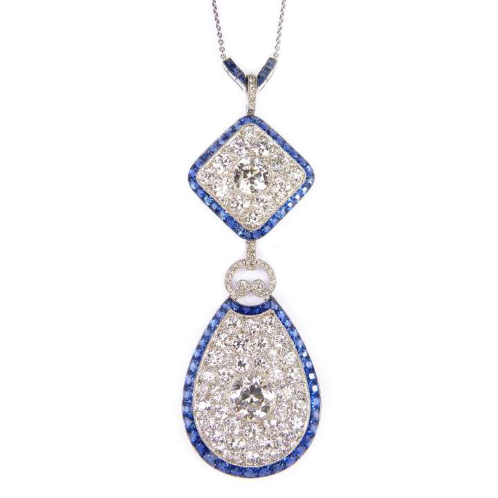 Diamond and sapphire pendant, formerly belonging to Cornelia, Countess of Craven